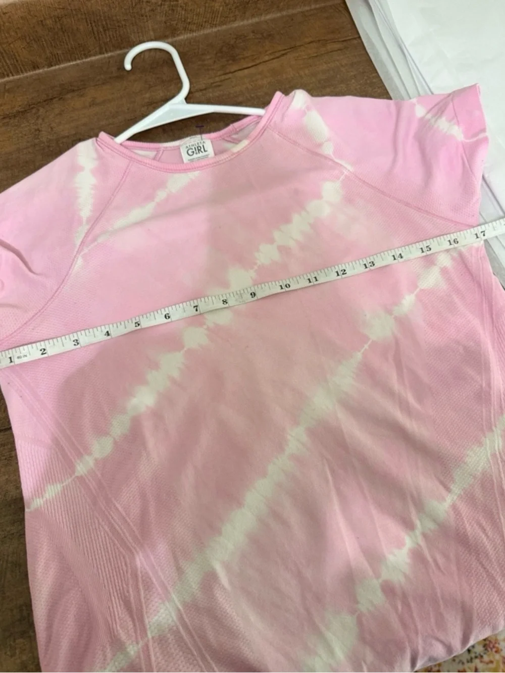 Athleta Girl Outfit Bundle Size L/12 Pink Tie Dye Tee + Confetti Speckle Joggers